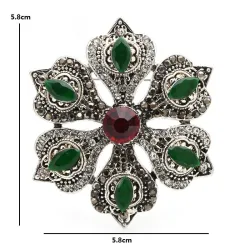 Grande fleur acrylique - broche vintage