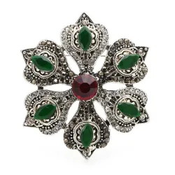Grande fleur acrylique - broche vintage