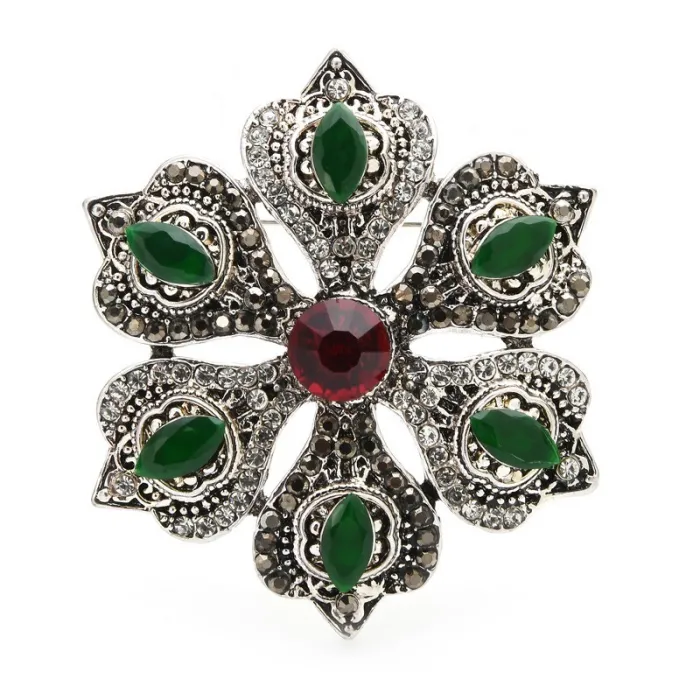 Grande fleur acrylique - broche vintage