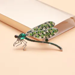 Libellule en cristal - broche