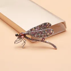 Libellule en cristal - broche