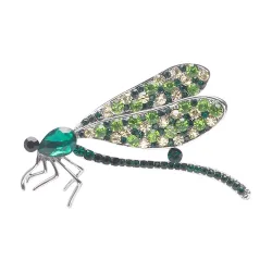 Libellule en cristal - broche