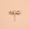 Libellule en cristal avec perle - broche