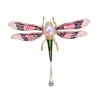 Libellule en cristal avec perle - broche