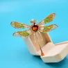 Grande libellule en cristal - broche