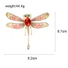 Grande libellule en cristal - broche