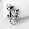Broche double chats