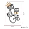 Broche double chats