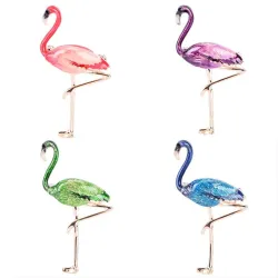 Broche flamant rose