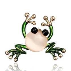 Green frog broochBrooches
