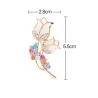 Tulipes d'opale double avec cristaux - broche