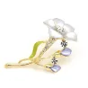 Crystal flower broochBrooches