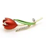 Red tulip with crystals - broochBrooches