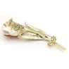 Red tulip with crystals - broochBrooches