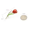 Red tulip with crystals - broochBrooches