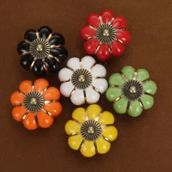 Bouton de meuble vintage - poignée - forme citrouille