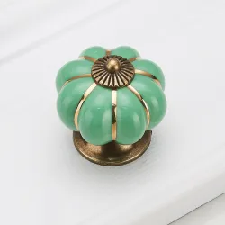 Bouton de meuble vintage - poignée - forme citrouille