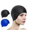Silicone swimming cap - ears / long hair protection - waterproof - unisexSwimming