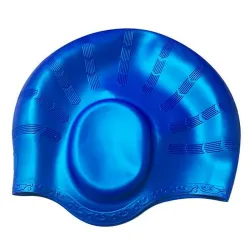 Bonnet de bain en silicone - protection oreilles / cheveux longs - imperméable - unisexe