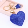 Coeur en cristal - porte-clés en métal