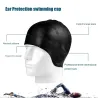 Bonnet de bain silicone - protection oreilles / cheveux longs - étanche
