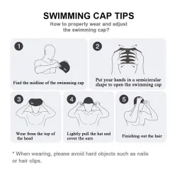 Silicone swimming cap - ears / long hair protection - waterproofSwimming