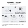 Bonnet de bain silicone - protection oreilles / cheveux longs - étanche