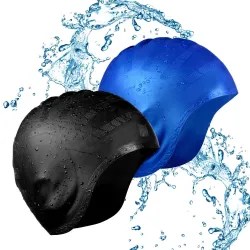 Bonnet de bain silicone - protection oreilles / cheveux longs - étanche