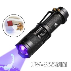 365NM - lampe torche UV - vérificateur de faux billets - détecteur de taches
