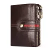 portefeuille en cuir vintage - porte-cartes / porte-monnaie - grande capacité