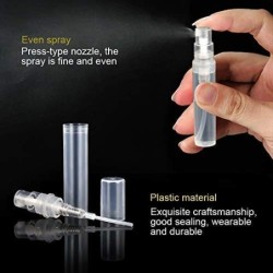 Contenants de parfum vides - bouteilles en plastique - avec atomiseur - 20 pièces
