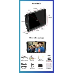 Car radio - 2 Din - 9 inch - Android 10 - 2GB - 32GB - Bluetooth - GPS - carplay - for Volkswagen Golf 5 6 PassatDin 2