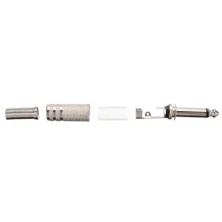 Jack audio mono 1/4" métal - 6.35mm - 75 * 15mm - 10 pièces