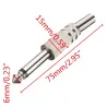 Jack audio mono 1/4" métal - 6.35mm - 75 * 15mm - 10 pièces