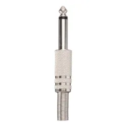 Jack audio mono 1/4" métal - 6.35mm - 75 * 15mm - 10 pièces