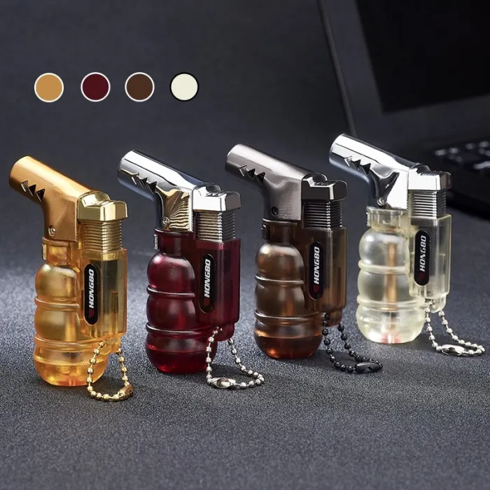 Briquet au butane transparent - ignifuge - coupe-vent