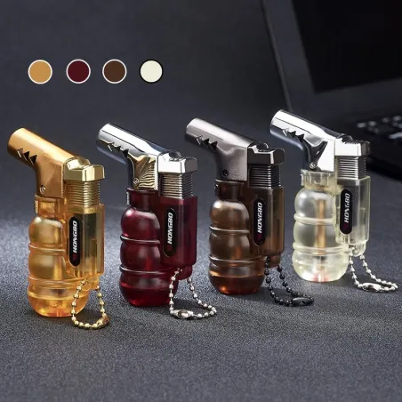 Briquet au butane transparent - ignifuge - coupe-vent
