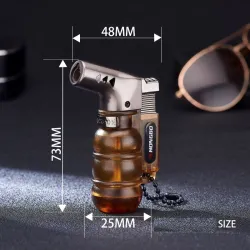 Briquet au butane transparent - ignifuge - coupe-vent