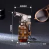 Briquet au butane transparent - ignifuge - coupe-vent