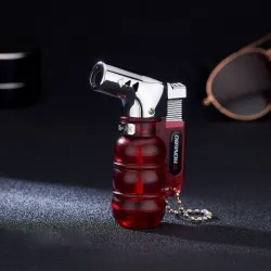Briquet au butane transparent - ignifuge - coupe-vent