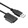 USB 2.0 vers mini Sata II - adaptateur 13 broches - câble