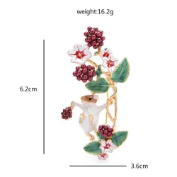 Écureuil cueilleur de fruits - broche