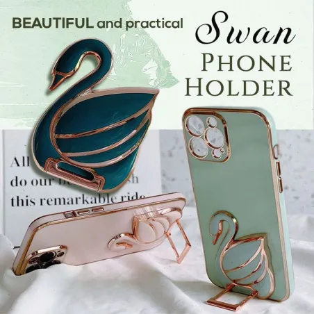 Support de téléphone pliable - support - en forme de cygne