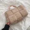 Trendy plush handbag - large capacityHandbags