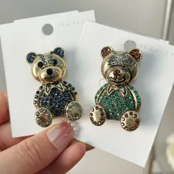 Broche ours en cristal