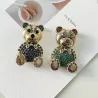 Broche ours en cristal