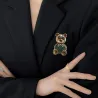 Broche ours en cristal