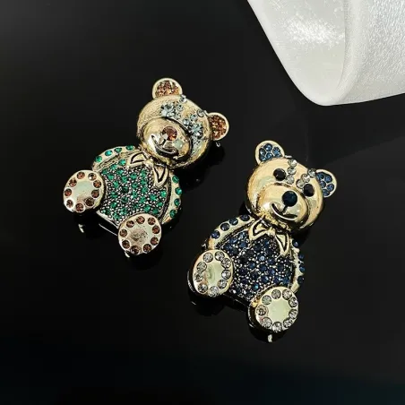 Broche ours en cristal