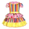 Robe de clown - costume - rayures colorées / pois