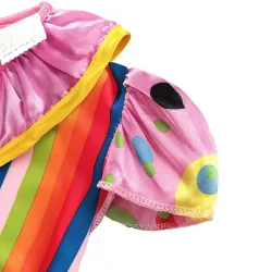 Robe de clown - costume - rayures colorées / pois